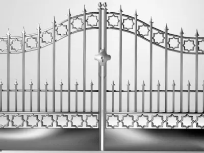 Steel Door Gate Type 4 3D model