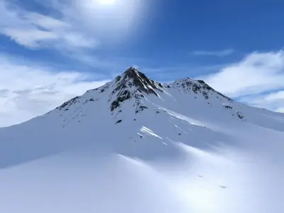 Snow Mountain 09 Low-poly 3D model