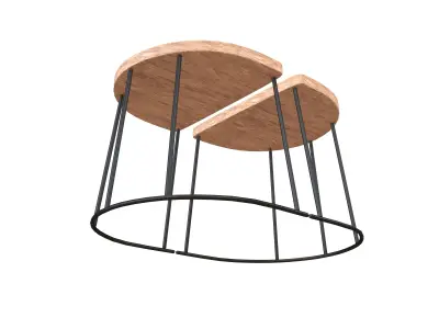 Side Table v2 003 Low-poly 3D model