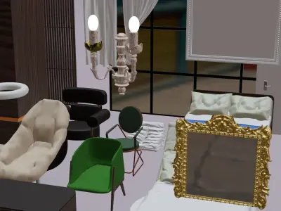 50 Plus Architect interior random models 3D model