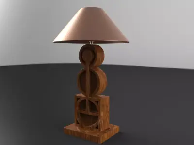3D Printable Wooden Unique Lamp 3D model