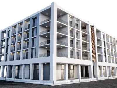 Apartment Building 3D model