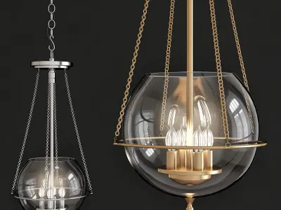 Chandelier 3d model collection 10 Pieces Low-poly 3D model