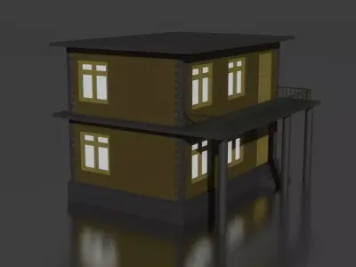 City house low-poly Low-poly 3D model