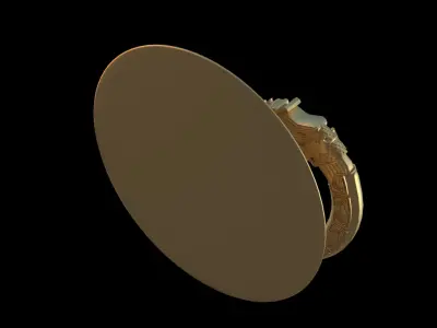 Ancient Chinese dragon head auxiliary head door ring 3D model