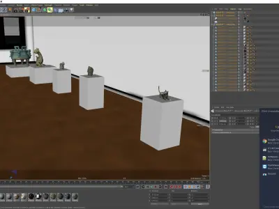China Ancient Museum 3D Model 3D model