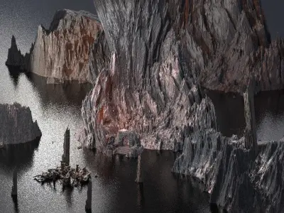 Dantes Underworld Caves 3D model