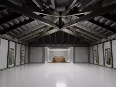 Car studio interior 3D model 3D model