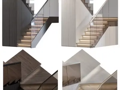 Modern Staircase Collection 3D Models 3D model