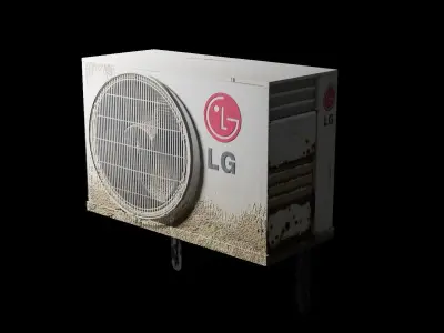 Low poly Air Conditioner Unit 3D model