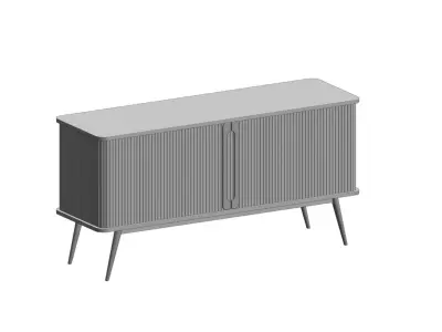 2-door long sideboard cabinet Wapong Series 3D model