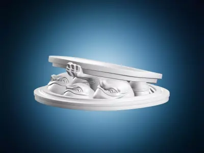 Teenage Mutant Ninja Turtles Manhole Sculpture 3D print model