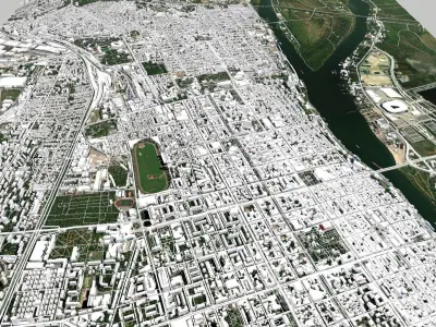 Cityscape Rostov on Don Russia  3D model