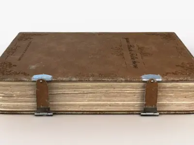 OLD Book 1 Rigged Animated 8K PBR Textures Low-poly 3D model