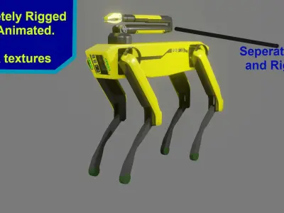 Boston Dynamics Dog with Arm - Low Poly PBR- Game Ready Low-poly 3D model
