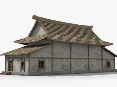 Ancient house x1 Low-poly 3D model