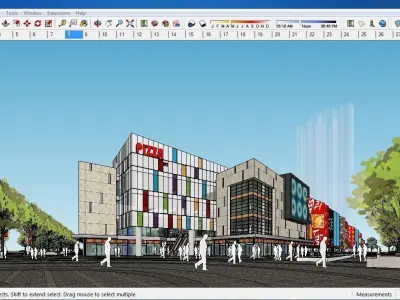 Sketchup Shopping Center A6 3D model