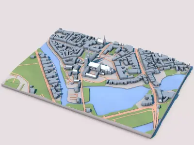 Cathedral Landmarks Pack 16 Detailed 3D City Map Models