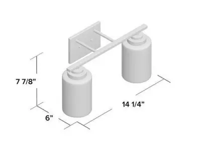 Hester 2-Light Dimmable Vanity Light Free 3D model