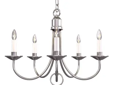 Progress Lighting 5-Light Brushed Nickel Chandelier 3D model