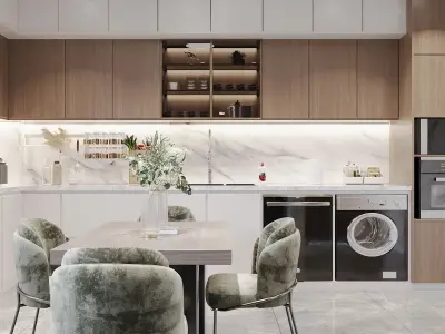 Modern kitchen 3D model 22
