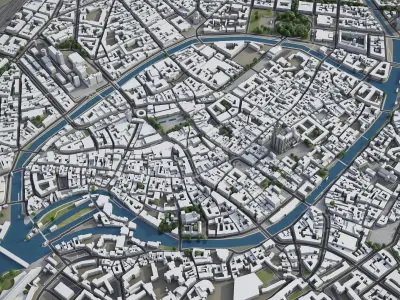 Strasbourg  Low-poly 3D model