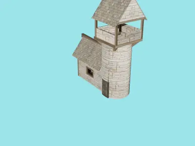 Watch Tower game ready PBR Free low-poly 3D model