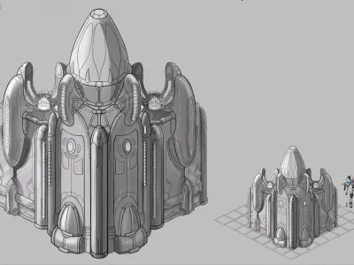 Different dimension - building - wall 07 3D model