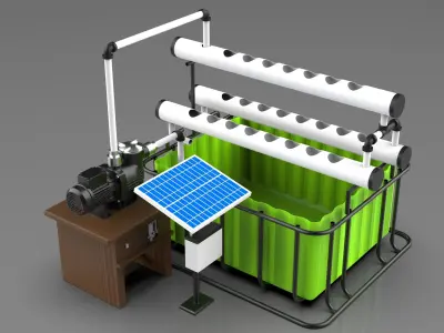 Hydroponics 3D model