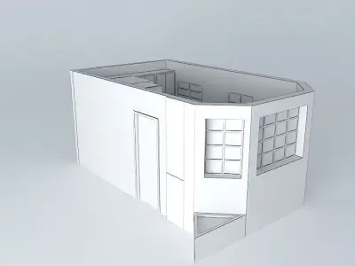 itatibacozinha house with door Free 3D model