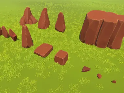 CB Stylized Rock Pack Low-poly 3D model