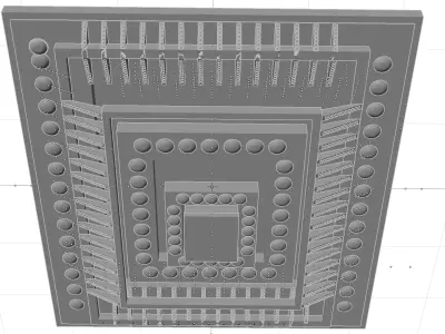 Modern ceiling lighting for interiors for architecture Low-poly 3D model