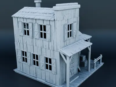 Wild west house 3D print model