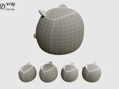 The five Michis Low-poly 3D model