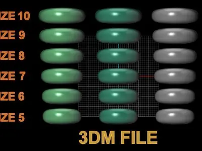 Dome Cocktail Ring Band Mix Size 3D print model