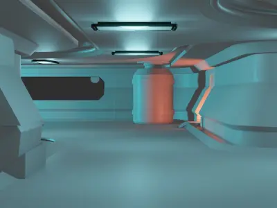 Sci-fi Scene for renders 3D model 3D model