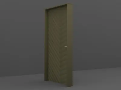 Wood Door 3D model