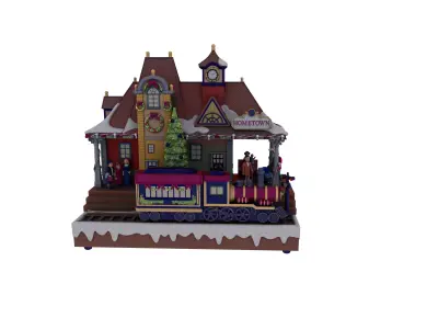 Train Station Low-poly 3D model