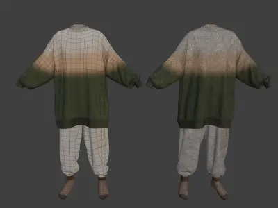Street Clothes Low-poly 3D model