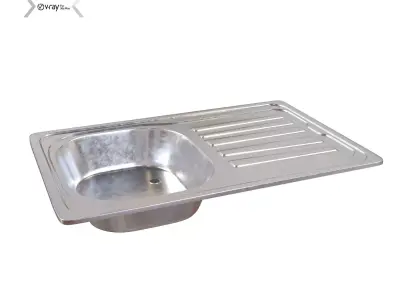 sinka stainless steel kitchen sink 3D model