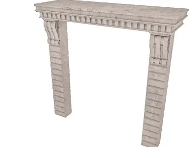 Classic Building Entrance 2 Low-poly 3D model