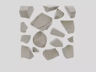 Stone Rubble Pile Terrain for 3D print 3D model