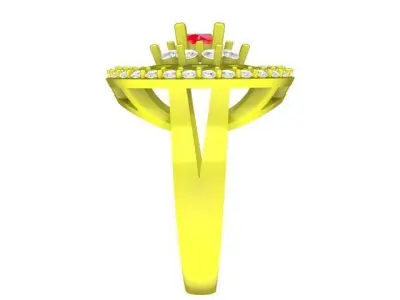 Luxury Symbolic Round Diamond Ring for Women 4816 3D print model