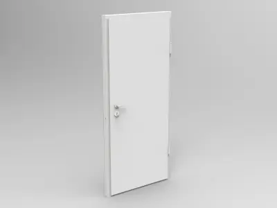 Metal door 3D model 2