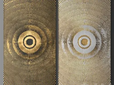 frame 2 gold wall art 3D model