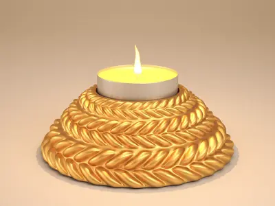 Tealight Holder Rope Effect Harmony 3D print model