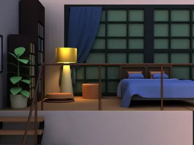 Little Room Low-poly 3D model