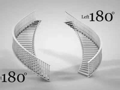 Spiral Stairs Low-poly 3D model