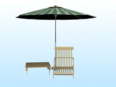 OUTDOOR FURNITURE 33 Low-poly 3D model