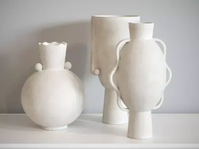 Ceramic Vases Set 6 3D model